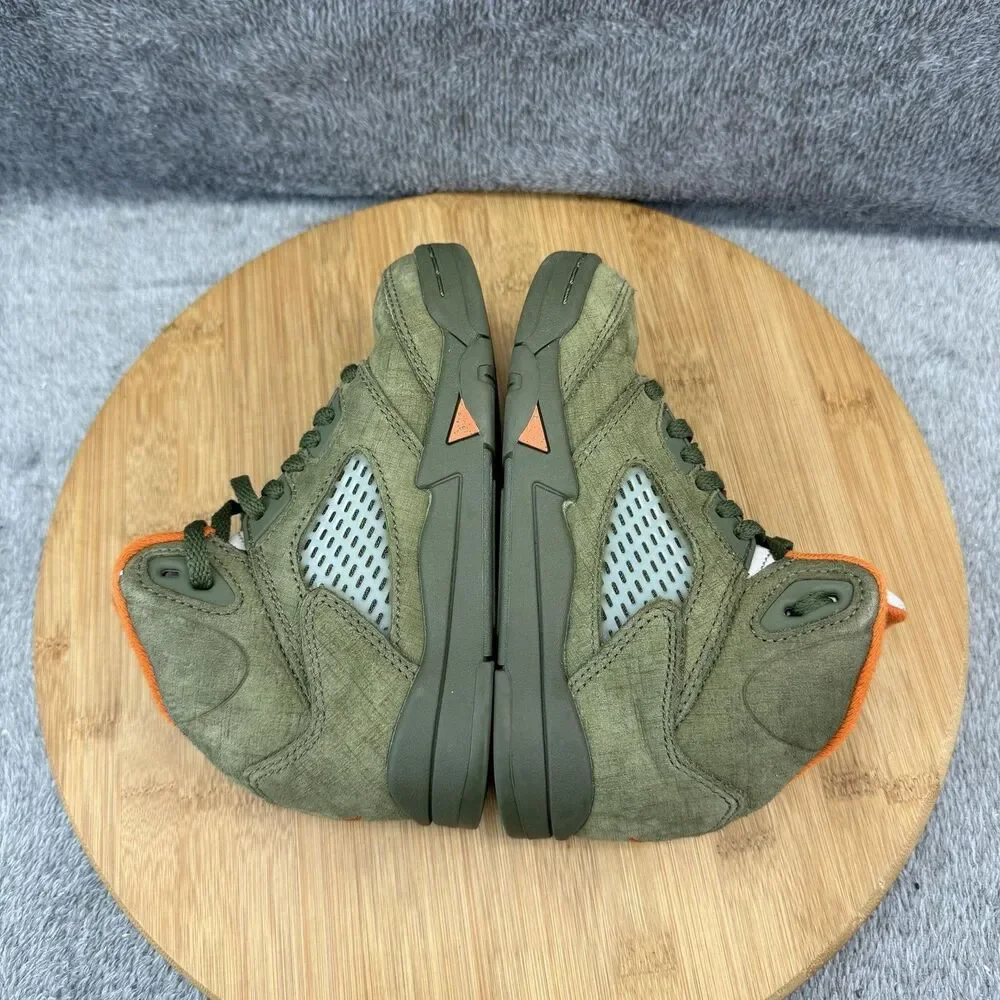 Jordan Air Jordan 5 Retro Shoes Boys Size 11C Green Sneakers Toddler 440889-308